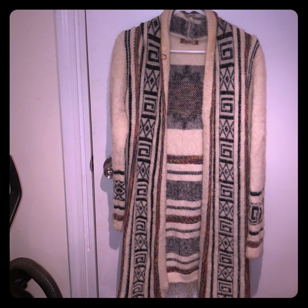 Aztec Furry Cardigan